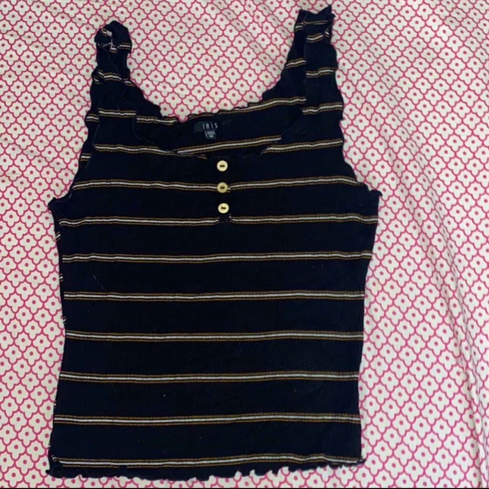 Striped fitted top